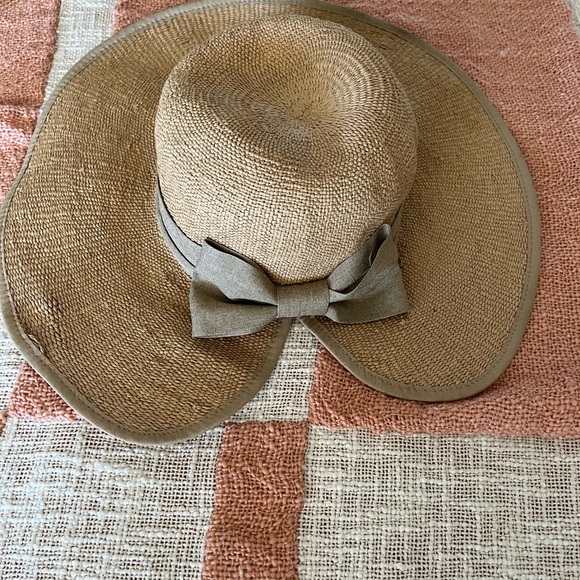 Scala Tan Wide-Brim Hat with Bow - Picture 7 of 7